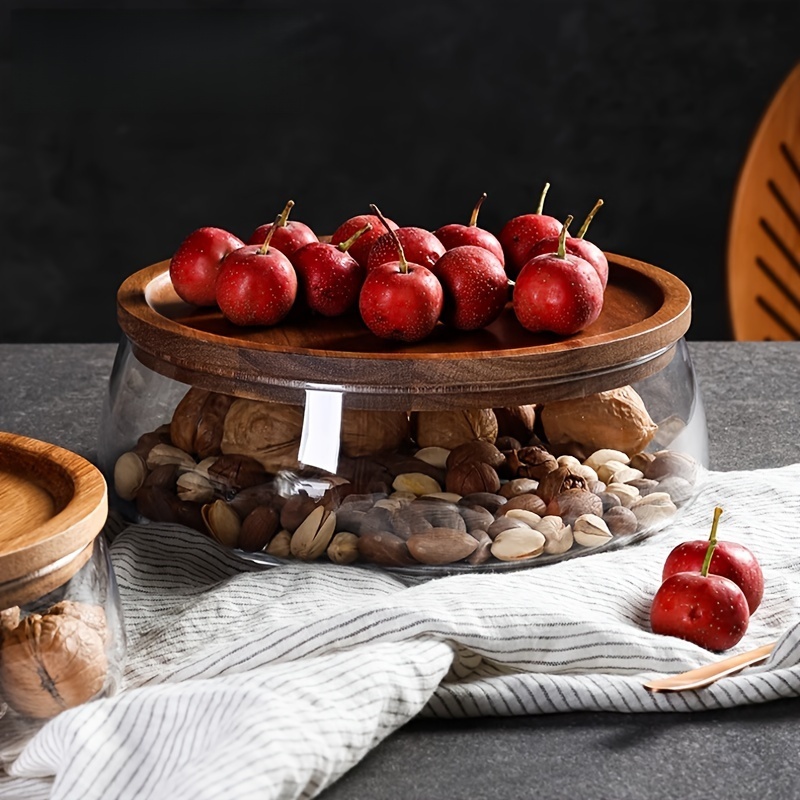 Glass Canisters with Wooden Li - огляд і ціна Food Storage Jars With Wooden Lids