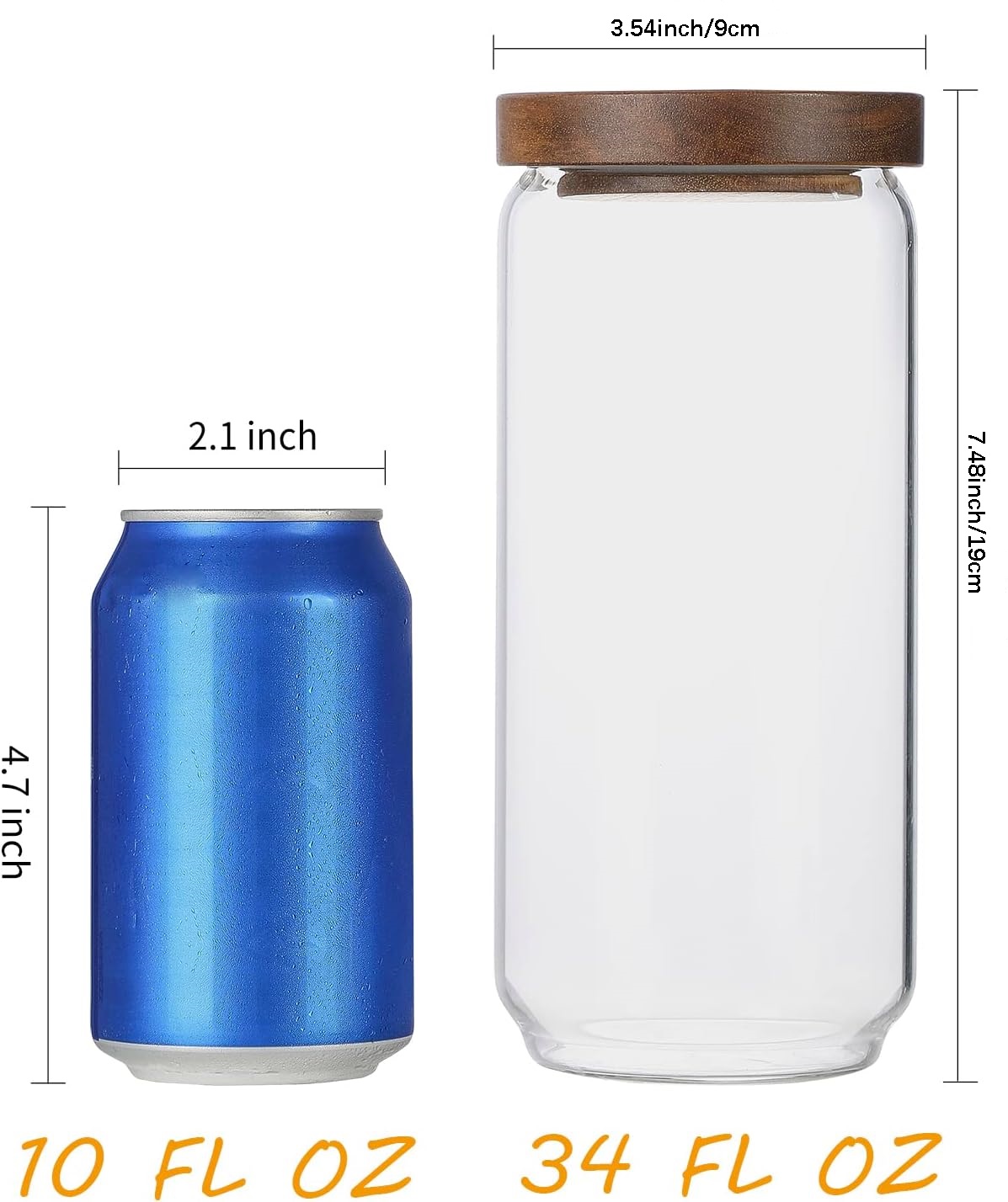 4 Pack 34 OZ Glass Jars with W - огляд і ціна Food Storage Jars With Wooden Lids