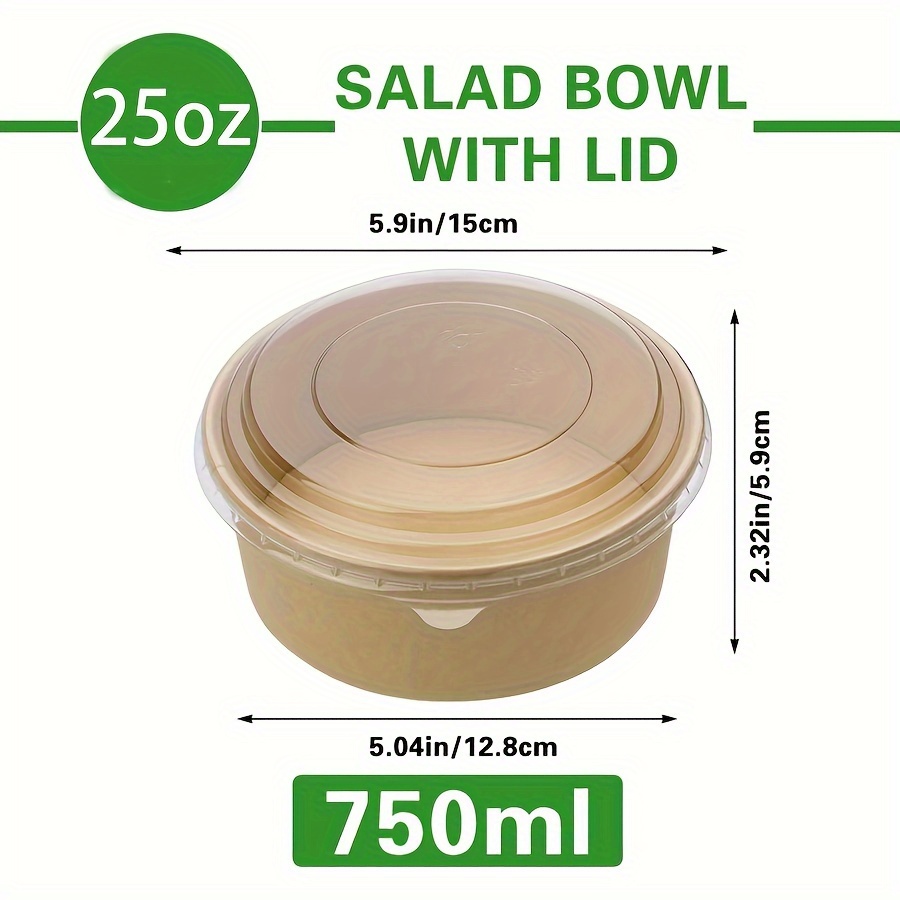 25Oz/750Ml 25/50 Pack Paper Bo - огляд і ціна Food Storage Bowls