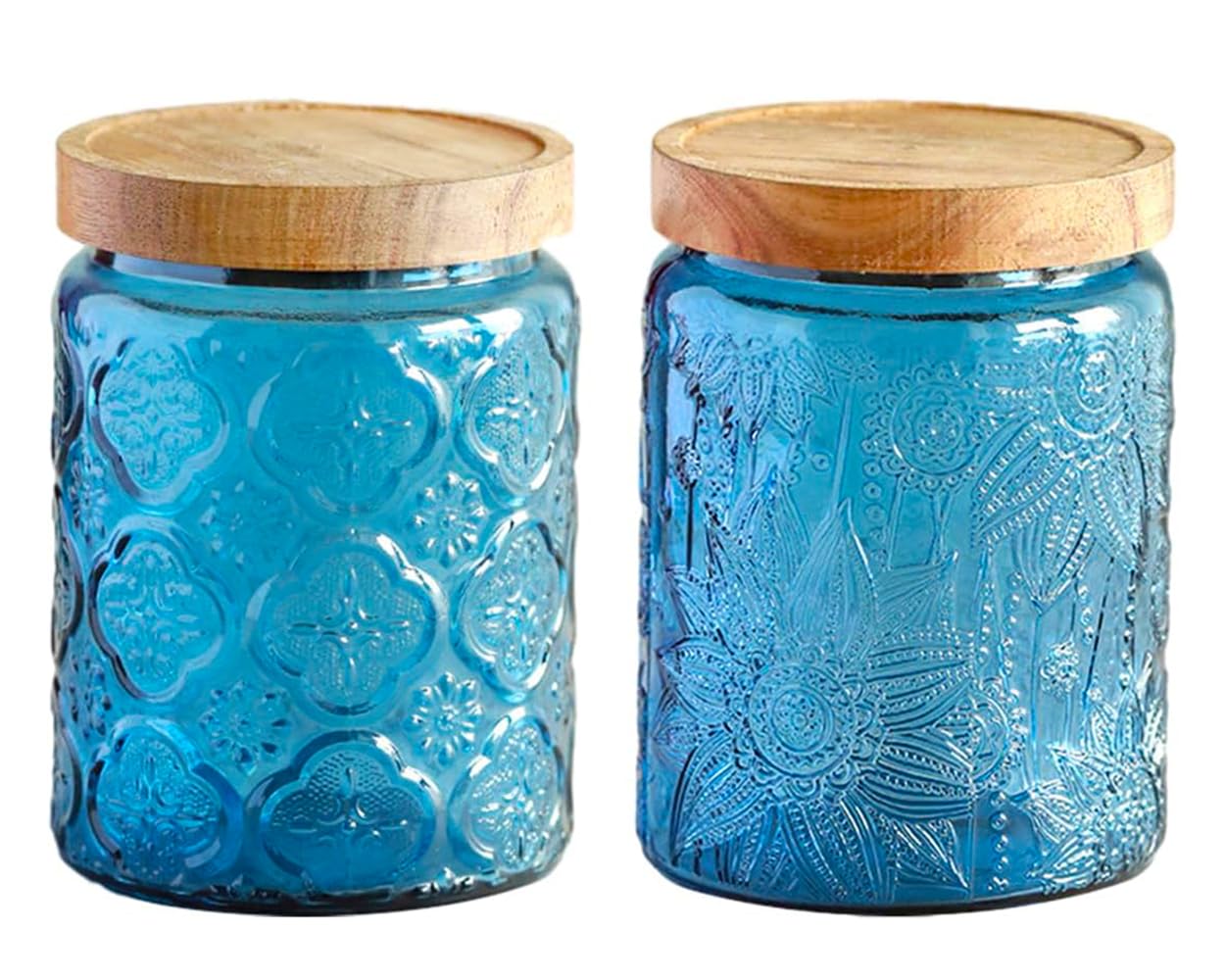Vintage Glass Kitchen Storage  - огляд і ціна Food Storage Jars With Wooden Lids