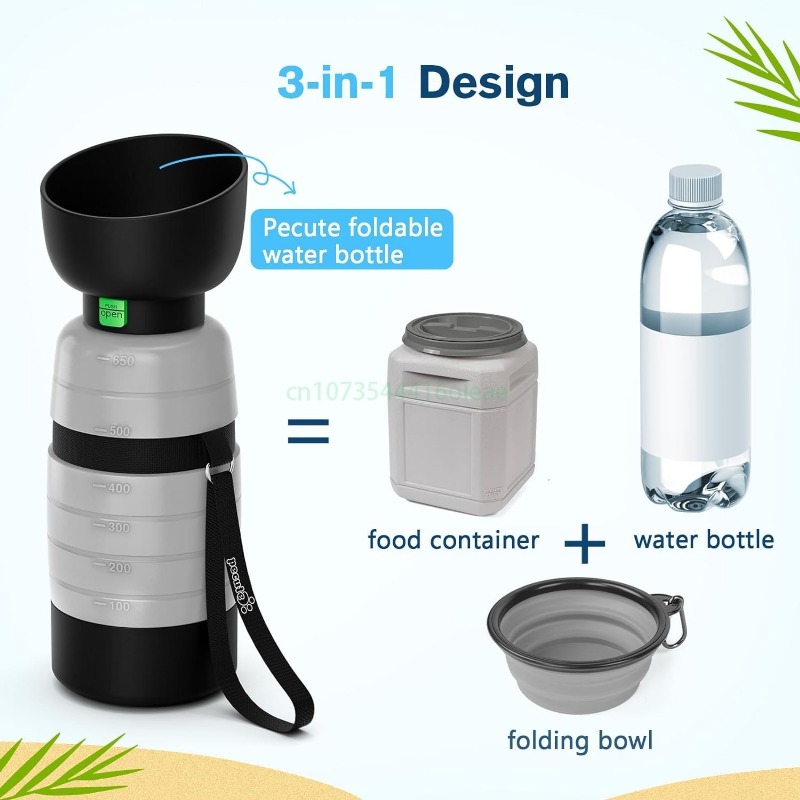 650ML Dog Water Bottle with 15 - огляд і ціна Portion Control Container