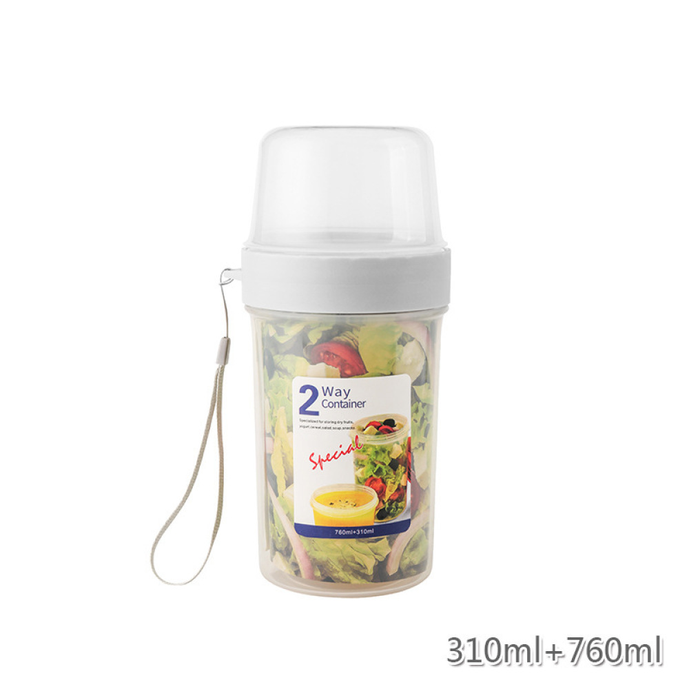 Double Layer Leakproof Food Ca - огляд і ціна Food Storage Jars With Wooden Lids